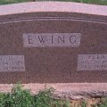 Headstone - John Henry Ewing & Ellender Lurenda Elmore Ewing