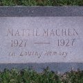 Headstone - Mattie Machen