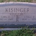 Headstone - Carl (1892-1965) & Ethel Beatrice (1900-1979) Kisinger