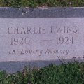 Headstone - Charlie Ewing (1920-1924)