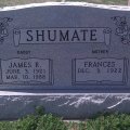 Headstone - James (1921-1988) & Frances (1922- ) Shumate