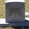 Headstone - Asa Gilbert Williams (1869-1947)