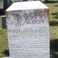 Headstone - Dorcus Roxanna Henderson Dean (1861-1921)
