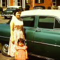 1956-07 Gloria Dean & Judy Glover going to church