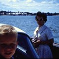 1963-02 Slide 16 - Andy & Gloria on Orinoco River Ferry
