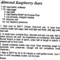 Almond Raspberry Bars