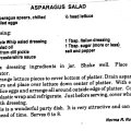 Asparagus Salad - Norma Rowe