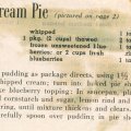 Blueberry Cream Pie