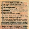 Bran Muffins for two - Ella Stivers
