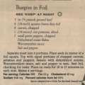 Burgers in Foil - Circle Ten Boy Scouts
