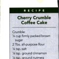 Cherry Crumble Coffee Cake