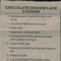 Chocolate Orange Lace Cookies