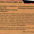 Coconut Pecan Candy Bar