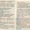 Cornmeal Waffles with Peach Topping