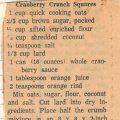 Cranberry Crunch Squares