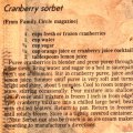 Cranberry Sorbet