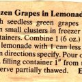 Frozen Grapes in Lemonade