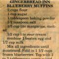Gingerbread Inn Blueberry Muffins