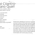 Grilled Cilantro Poblana Quail - David Bull