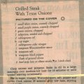 Grilled steak with Texas onions