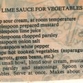 Lime Sauce for Vegetables 2