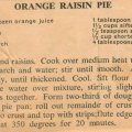 Orange Raisin Pie
