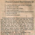 Peanut-crusted Beef Kebabs