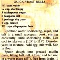 Quick-Yeast Rolls