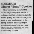 Sorghum Ginger Snap Cookies