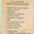 Sweet Potato Pie - RJ Sho-Nuff
