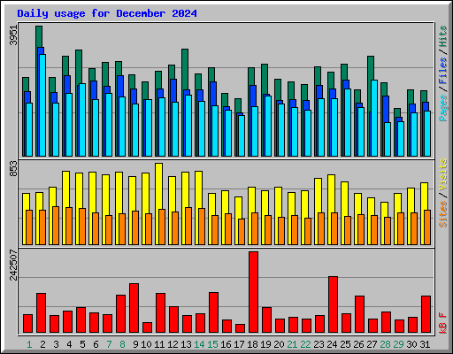 Daily usage for December 2024