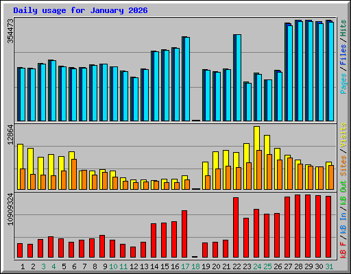 Daily usage for January 2026