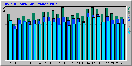 Hourly usage for October 2024