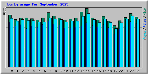 Hourly usage for September 2025