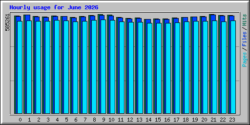 Hourly usage for June 2026