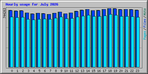 Hourly usage for July 2026
